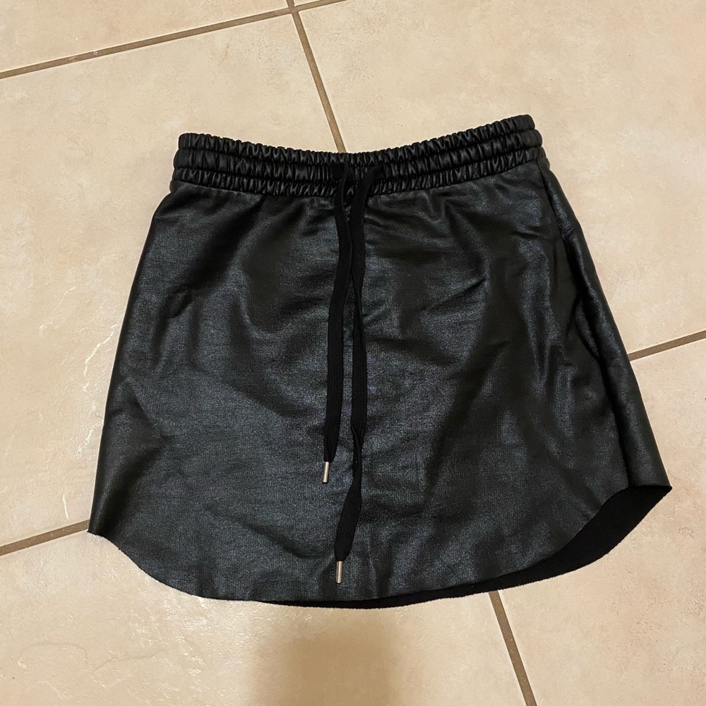 Faux Leather Mini Skirt